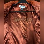 Bradley Bayou 100% Leather Jacket Womens Burnt Orange Quilted Full Zip Pockets Size 1X Photo 1