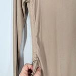 VERO MODA Phine Long Sleeve Rib Jersey Dress Light Brown Comfort Casual Travel Photo 3