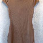 Princess Polly NWT Caleb Mini Dress In Brown Size 6 New Slim Fit Ribbed Lace Up Photo 2