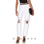 AGOLDE ‎ 90s Mid Rise White Straight Leg Denim Distressed Jeans Size 27 Photo 4