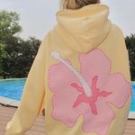 hibiscus patchwork hoodie Yellow Size M Photo 0