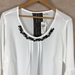 Ny Collection  Plus Size Bell Sleeve White Blouse NWT 1X Photo 5
