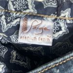 Paige Maternity Adjustable Waist Straight Leg Dark Distressed Denim Blue Jean 31 Photo 4