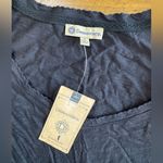 Democracy  Double Ruffle Cap Sleeve black blouse NWT size S Photo 1