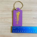 Coach Keychain  Limited Edition Bag Charm Logo Gold Chain Hawaii Stamp Large Size Photo 4