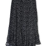 Valerie Stevens  100% Silk Black/White Polka Dot A-Line Midi Skirt Vintage Size 4 Photo 1