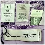 Oscar de la Renta Lame Column Gown Maxi Dress Metallic Lavender 6 NWT Photo 5