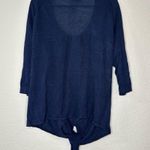 BODEN Silk Linen Blend Tie Front Sweater Knit Top US Size 16 Classic Lagenlook Photo 2