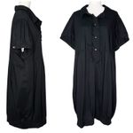 Old Navy  3X Knee Length Dress Puff Sleeve Ruffle Collar Minimalist Black‎ Simple Photo 1