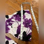 Ashley Stewart  Violet and Black Floral Blouse Photo 2