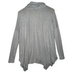 EXPRESS New Sweater Womens XS Gray Cowl Neck Asymmetrical Drop Shoulder Soft Photo 1