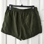 Athleta  Expedition Shorts Green Black Side Stripe Nylon Baggy Shorts 4 Photo 6