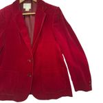 De Mura Red Velvet Classic Holiday Blazer Jacket Size 18 (Large) Single Breasted Photo 4