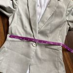 H&M  Silvery Gray Blazer Suit Jacket Single Breasted One Button Photo 8
