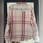 Mudd Womens Button-Up Shirt Meduim Long Sleeve Plaid Lace Back Photo 1