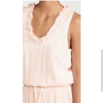 Ramy Brook NEW! Powder Pink Ray Jumpsuit Fringe Neckline Ankle Cuffs Size XS Photo 3