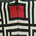 1960's Sleeveless Cocktail Dress w/ Faux Leather Trim and Pockets Red Size M Photo 5