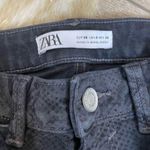 ZARA  mid rise black snake print skinny jeans Photo 2