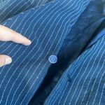 Lane Bryant size 26 Linen The Bryant Blazer & pant suit/set navy/white pinstripe Photo 7