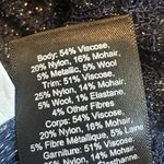 Babaton  1-01 Pullover Sweater Navy Silver Metallic Stretch Size Medium NWOT Photo 11