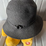 Orvis  Black Paper Straw Packable Bucket Hat Womens Accessory Travel Beach Sun Photo 0