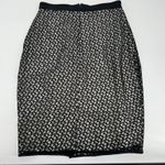 Reiss 'MERIDA' BLACK LACE PENCIL SKIRT jacquard knit neutral classic size US 4 Photo 5