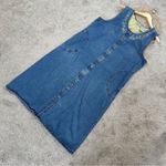 White Stag  Women’s Vintage Sleeveless Denim Midi Dress Embroidered Western XL Photo 0