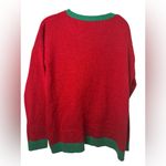 33 Degrees Ugly Christmas Sweater Tinsel Accents Cat Red Size L Photo 1