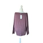 Poetsky Mauve Wide Neck Oversized Long Sleeve Stretch Top Women's Size 3XL Red Photo 2