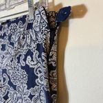 Talbots Pants Navy Blue White Floral Print Chatham Ankle Size 8 Photo 5