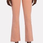 Mother The Insider Ankle Fray‎ Raw Hem Jeans in Chalk It Up Terracotta Sz 28 Orange Photo 0