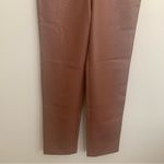 Wilfred EUC Brown Vegan Leather Snake Skin Print High Rise Straight Pants 6 Photo 4