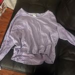 Purple Aerie Waffle Sweater Photo 0