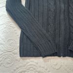 Uniqlo Bulky Knit Y2K Cable Knit Full Zip Sweater. Navy. Small. Photo 1