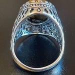 Oval tigers eye stone S925 silver ring size 9 Brown Photo 3