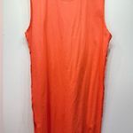 POL Melon Orange Sleeveless Loose Fit Cotton T-Shirt Dress Size Large Photo 5