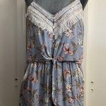 🩵 Floral Shorts Jumper Blue Size M Photo 0