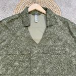 Athleta Women’s Zuma Printed Top Longsleeve V-Neck in Viper Shadow Olive XL Photo 2