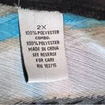 Larry Levine Signature by  Black mocha and aqua wrap and tank combo top size 2X Photo 6