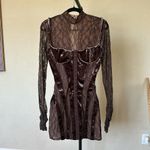 House Of CB  S D-DD‎  'Marica' Brown Velvet & Lace Corset Dress NWOT Photo 6