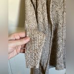 Cynthia Rowley ๐ Tan Multicolored Ribbed Knit Waterfall Open Cardigan Sweater #P Photo 4