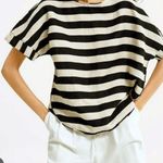 ZARA Women’s Stripe Linen Blend Top Size Medium Photo 1