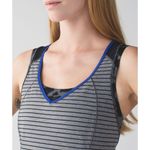 Lululemon Super Sport Tank Gray Black Blue Size 6 Luxtreme Built In Sports Bra Photo 2