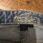Boden rose embroidered 16L raw hem straight leg jeans Blue Size 16W Photo 3