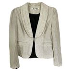Annabella Beige Black Floral Puff Sleeve Long Sleeve Blazer Jacket Size Small Photo 0