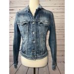 Silver Jeans  Denim Jacket size‎ Small Womens Distressed Jean Trucker Cowgirl Photo 5