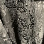 Victoria's Secret Vintage Victoria’s Secret Gold Elegant Beaded Black Brocade Lace Kimono Robe Photo 5