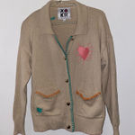 XOKR Kerri Rosenthal size small knit button boho granola hip sweater Photo 0