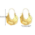 "The Golden Night" Heavy Alloy Drop Earrings Gold Photo 2