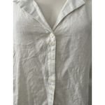 Stars Above Blouse XXL Linen Button Down Coastal Beach Resort Short Sleeve NEW Photo 5